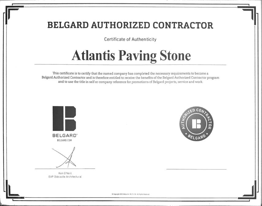 Atlantis Paving Stone Belgard Certification